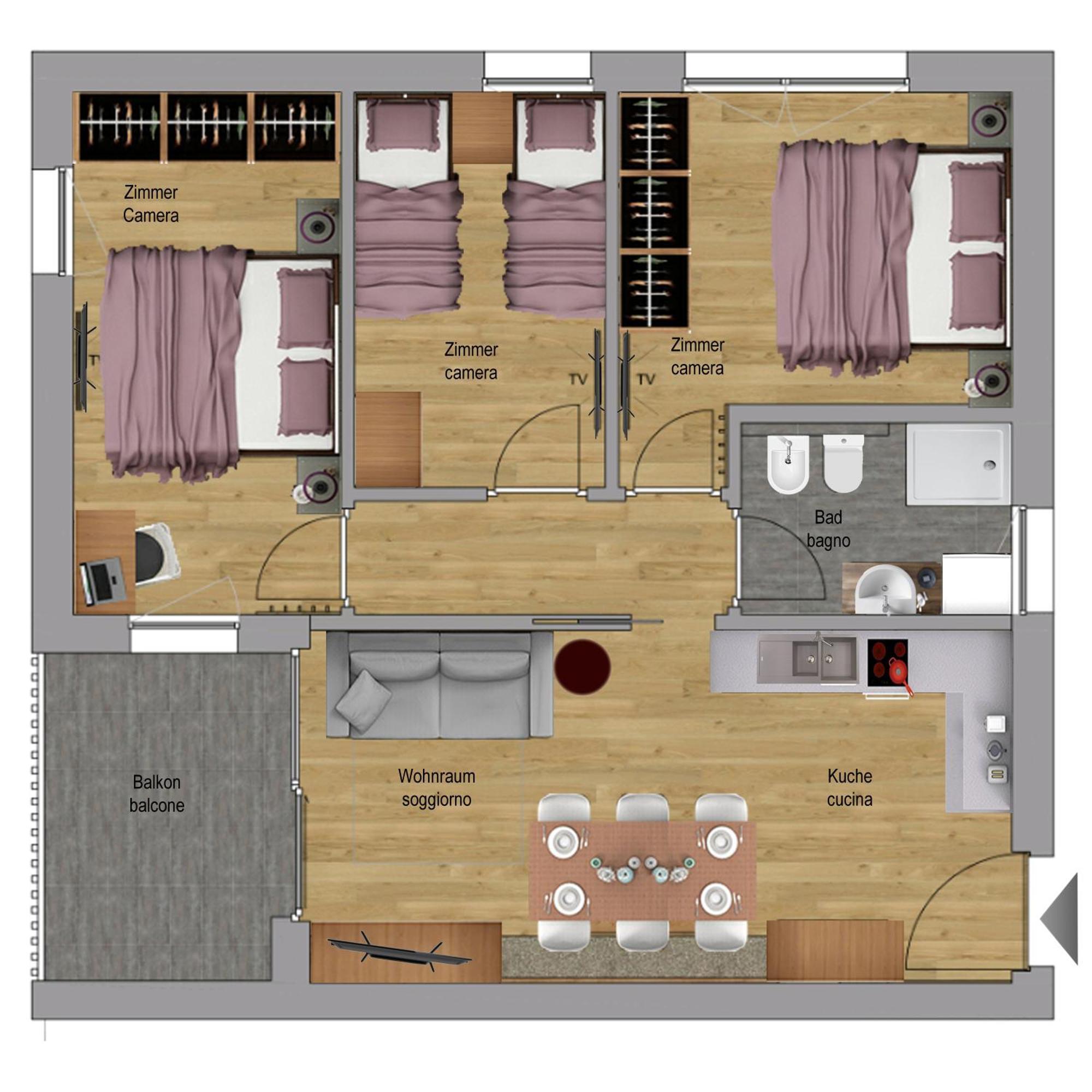 Aurturist Dobbiaco Roulette Apartamento Quarto foto